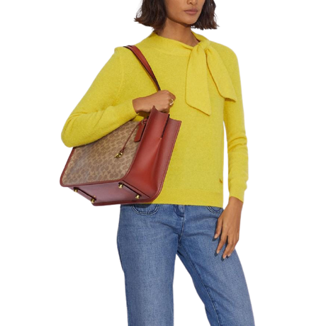 Tyler Carryall In Signature Canvas Brass/Tan Rust
