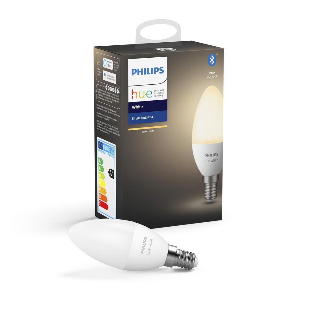 Philips Hue E14 White Smart Candle Bulb with Bluetooth