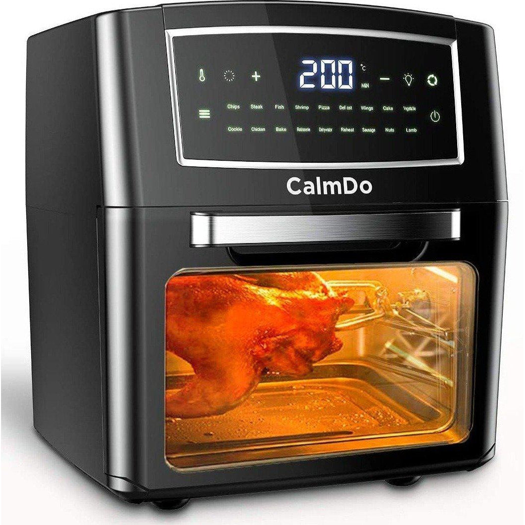 CalmDo Air Fryer Oven, 12 Liters Tower Low Fat Oven, 18 Preset Programmes, Black