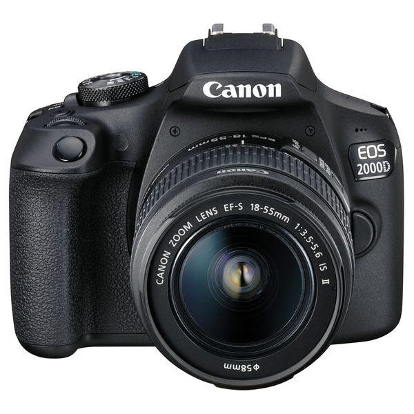 Canon EOS 2000D DSLR Camera with 18-55mm II IS Lens, Black