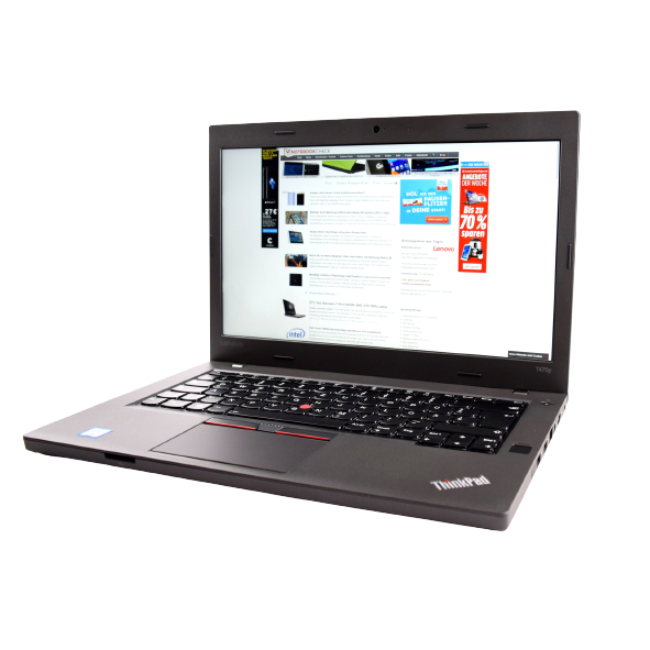 Lenovo ThinkPad T470P Laptop, Intel Core i7-7700HQ, 16GB RAM, 512GB HDD, 15.6", Black