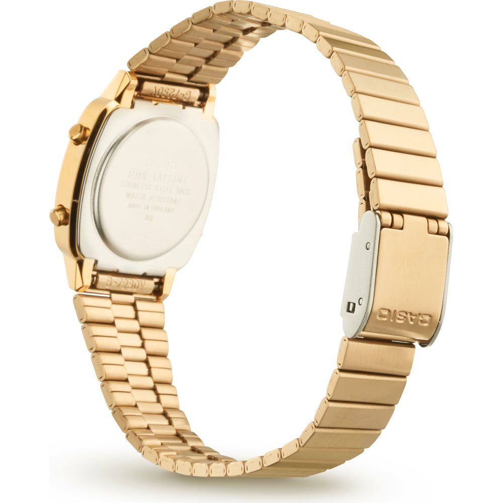 Casio LA670WEGA-9EF Women's Vintage Bracelet Strap Watch, Gold