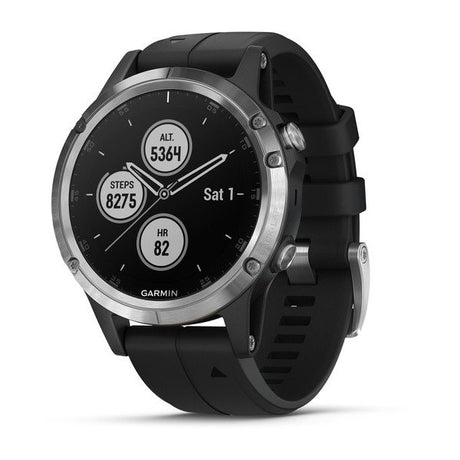 Garmin Fenix 5 Plus Silver with Black Band