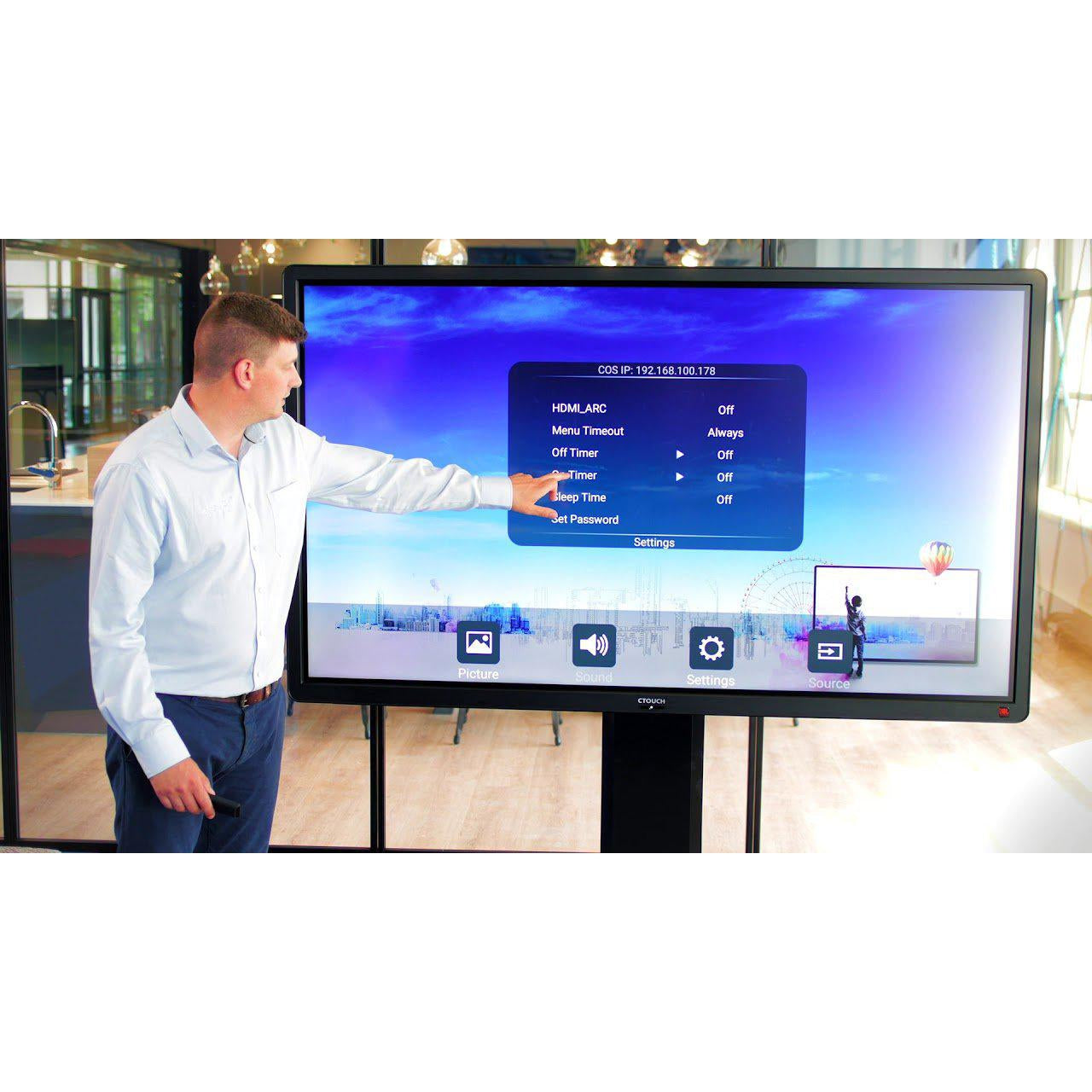 CTOUCH 65" UHD Laser Nova Interactive Touch Screen CLS-65UHD