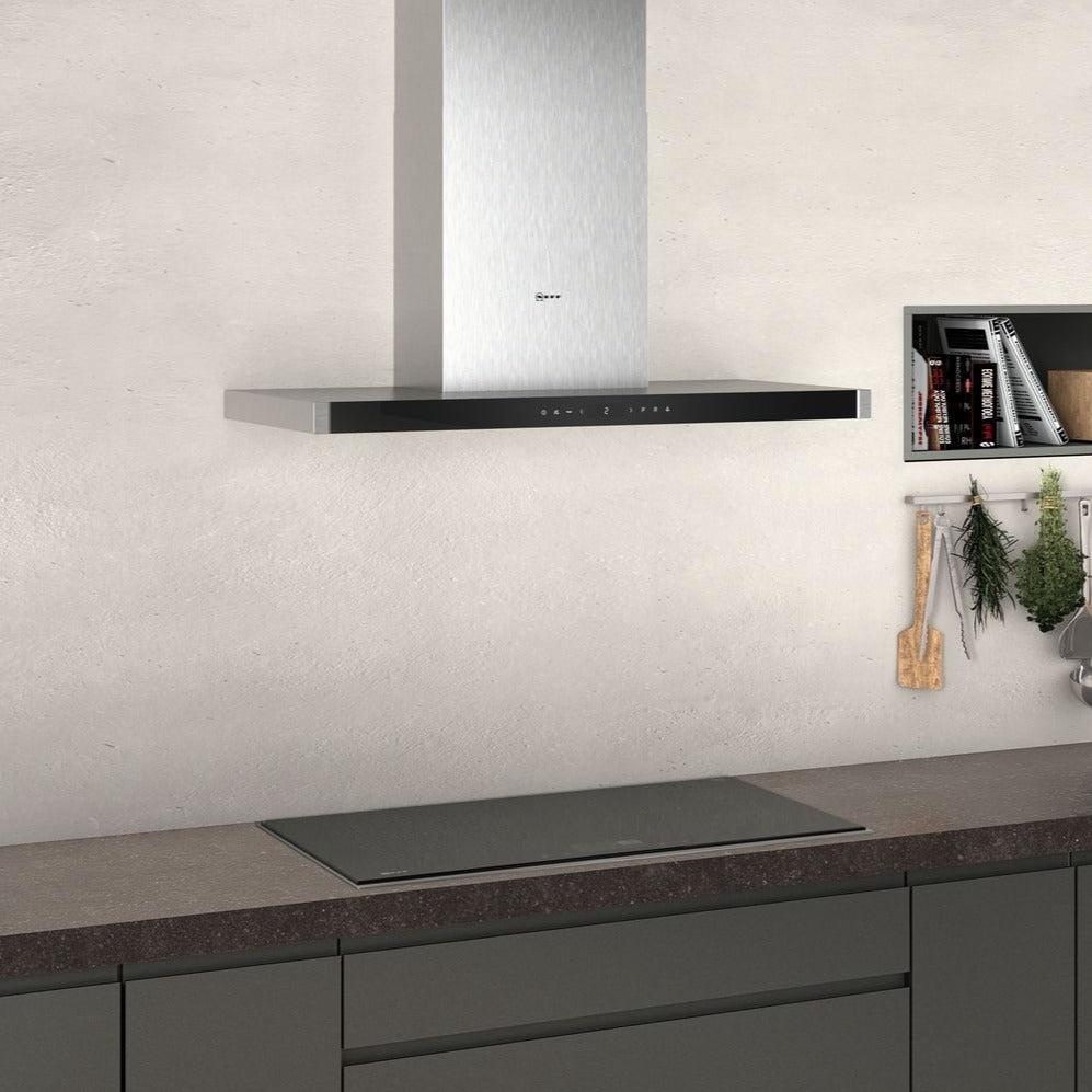 Neff D96BMV5N5B Wifi Connected 90cm Chimney Cooker Hood, Stainless Steel