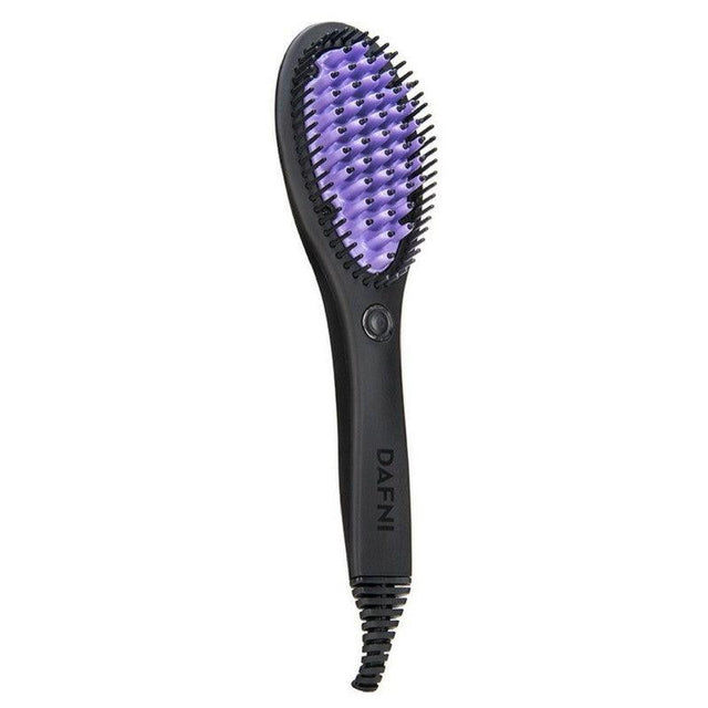 Dafni Hair Straightening Brush, Styles Hair Up to 10 Times Faster Than a Flat Iron, EU Plug, Black
