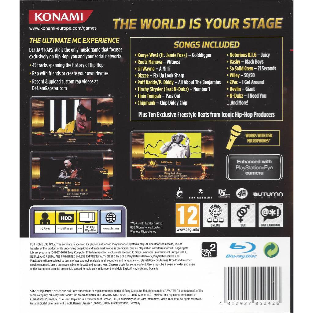 Defjam Rapstar - PlayStation 3