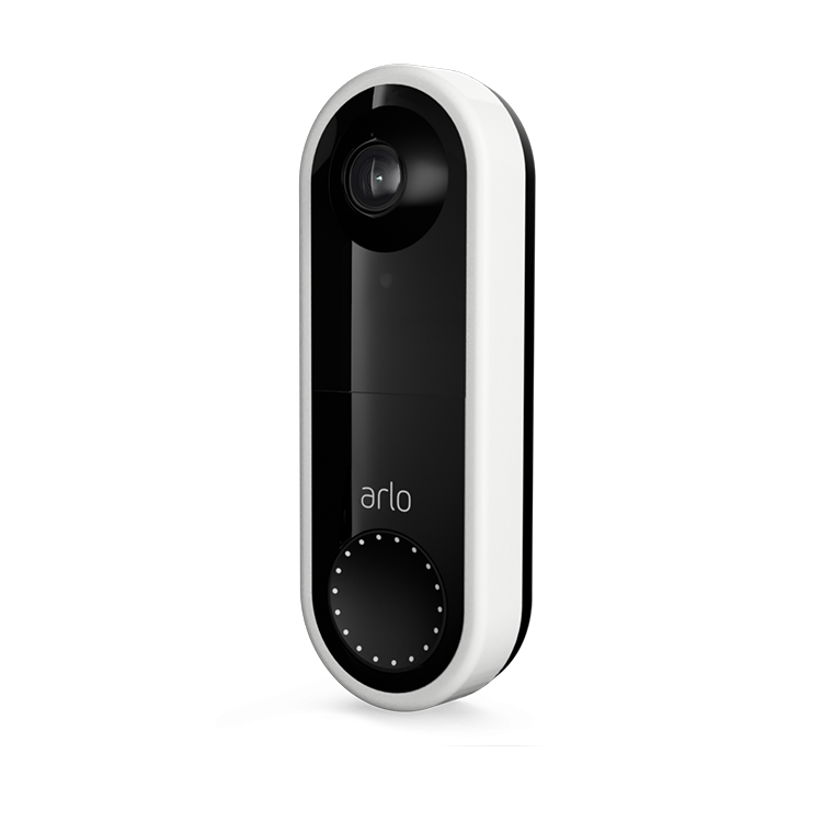 Arlo AVD1001 Video Doorbell, Black & White