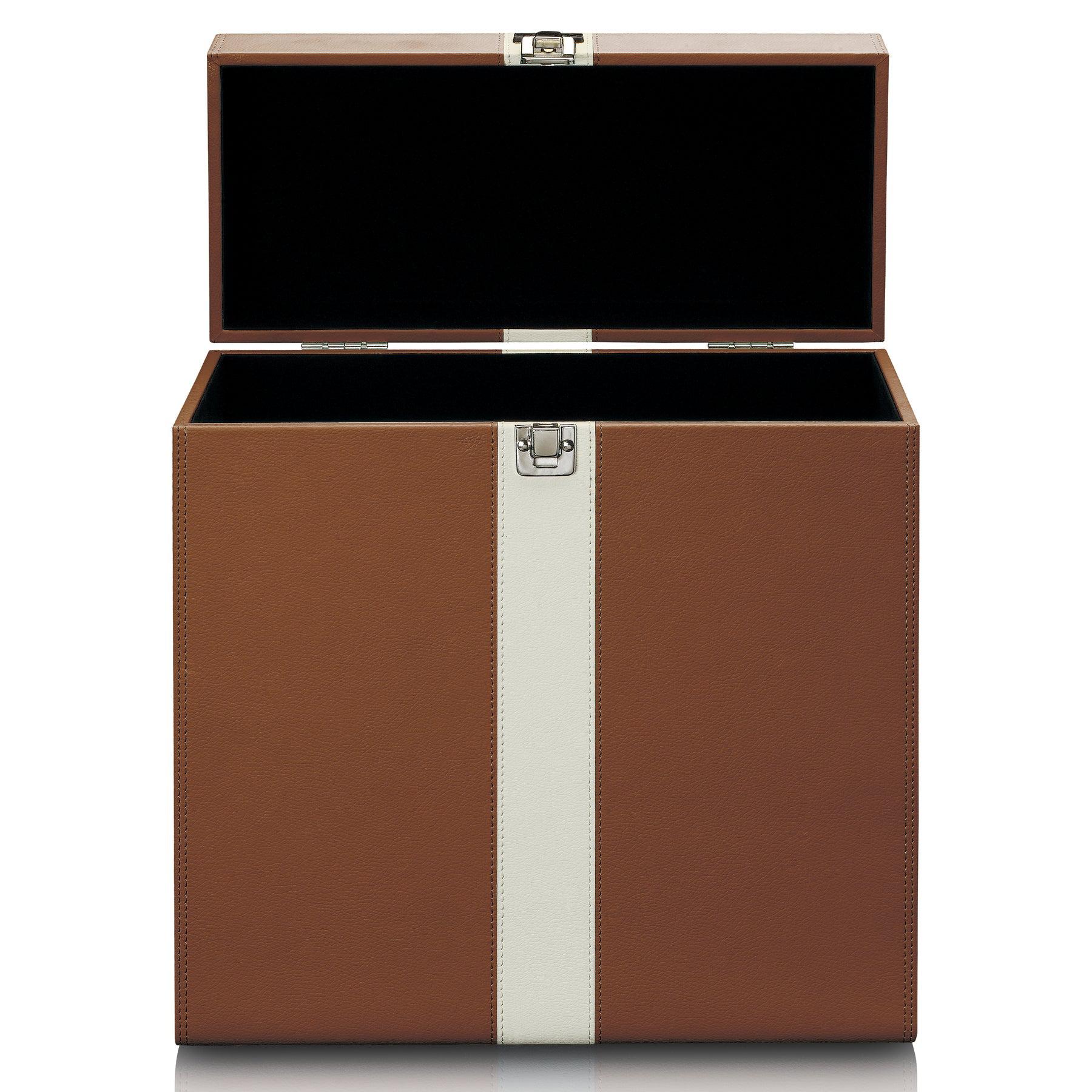 Lenco TTA-300 Record Storage Suitcase - Light Blue / Brown