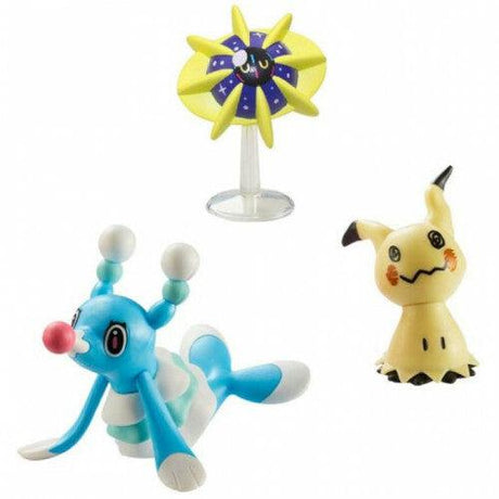 Pokemon Battle Figure Set - Brionne, Mimikyu & Cosmoem