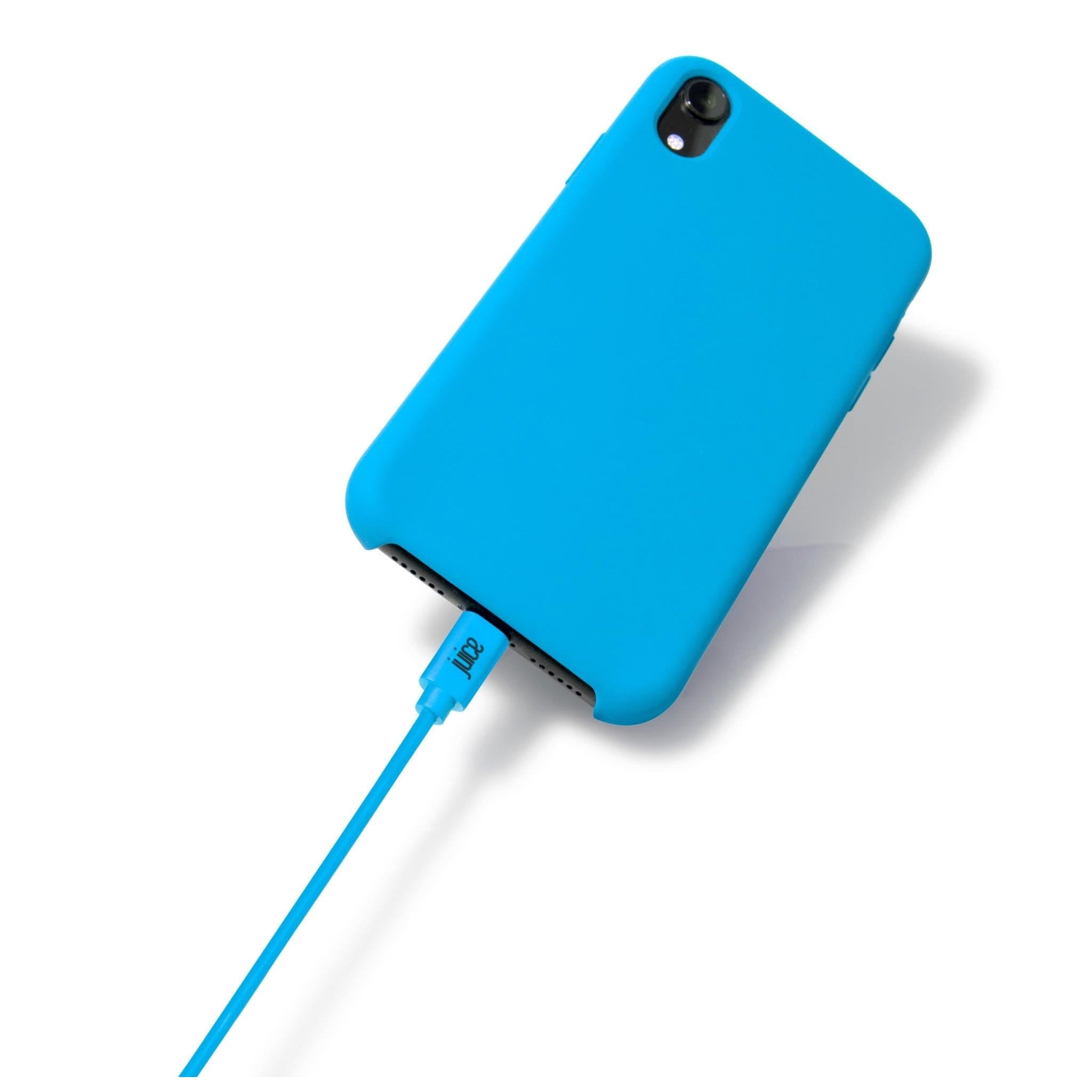 Juice Rounded Charge & Sync USB-A 2.0 to Lightning Cable - Aqua