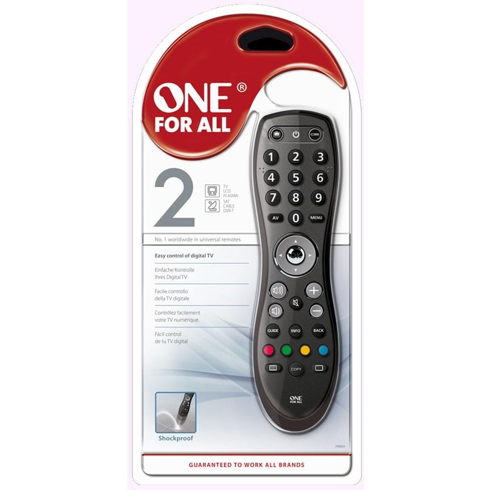 One For All Easy & Robust 2 in 1 Remote Control