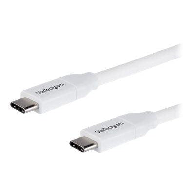 StarTech.com USB C to USB C Cable - 6 ft / 2m - 5A PD - M/M - White