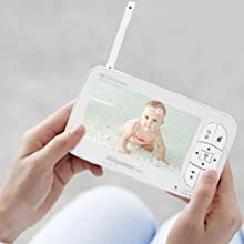 Babysense Baby Monitor - 720P 5” HD Display, Video Baby Monitor with Cameras and Audio, Two HD Cameras with Remote PTZ, 960ft Range And Two-Way Audio