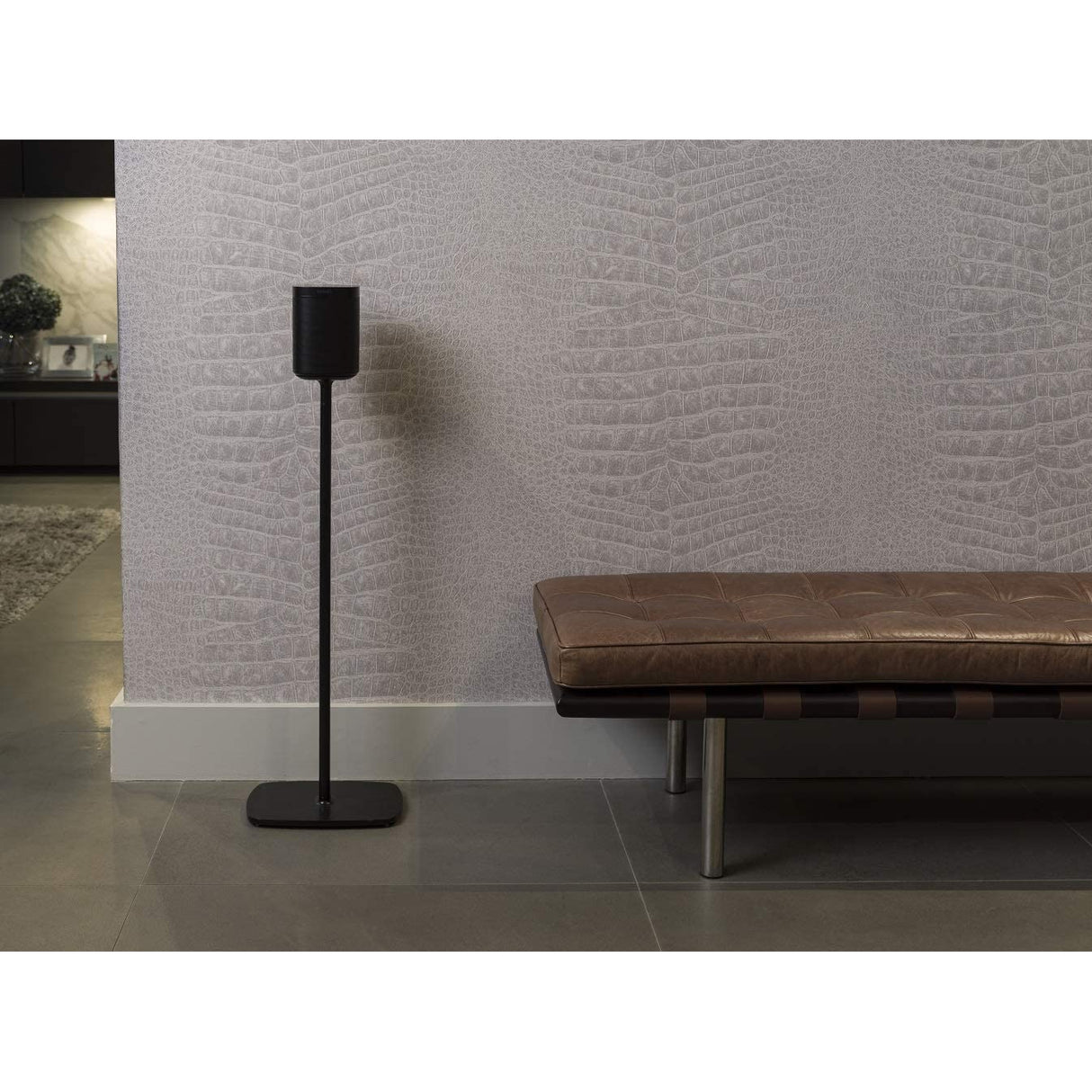 Flexson Floor Stand for Sonos One, One SL and Play:1 - Black or White (Single)