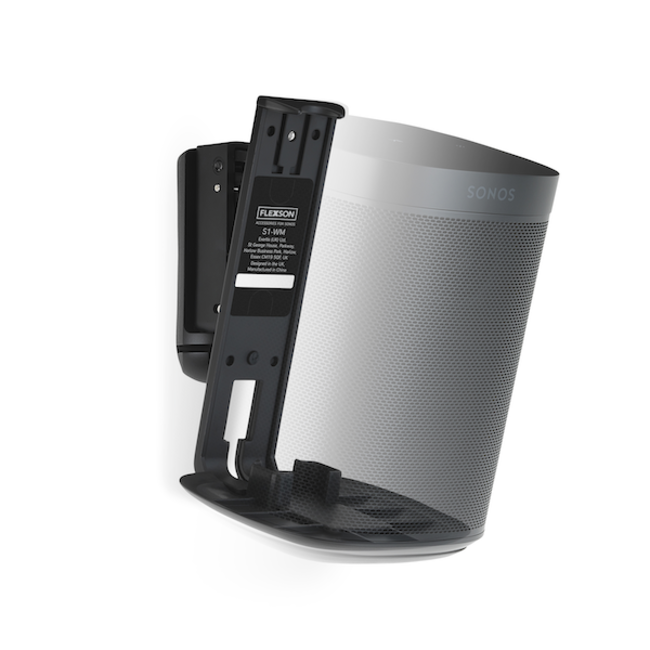 Flexson S1-WM Wall Mount for Sonos One, One SL and Play 1, Black
