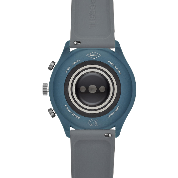 Fossil Q Men's Silicone Strap Touch Screen Smartwatch, Blue/Smoke FTW4021