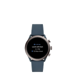 Fossil Q Men's Silicone Strap Touch Screen Smartwatch, Blue/Smoke FTW4021