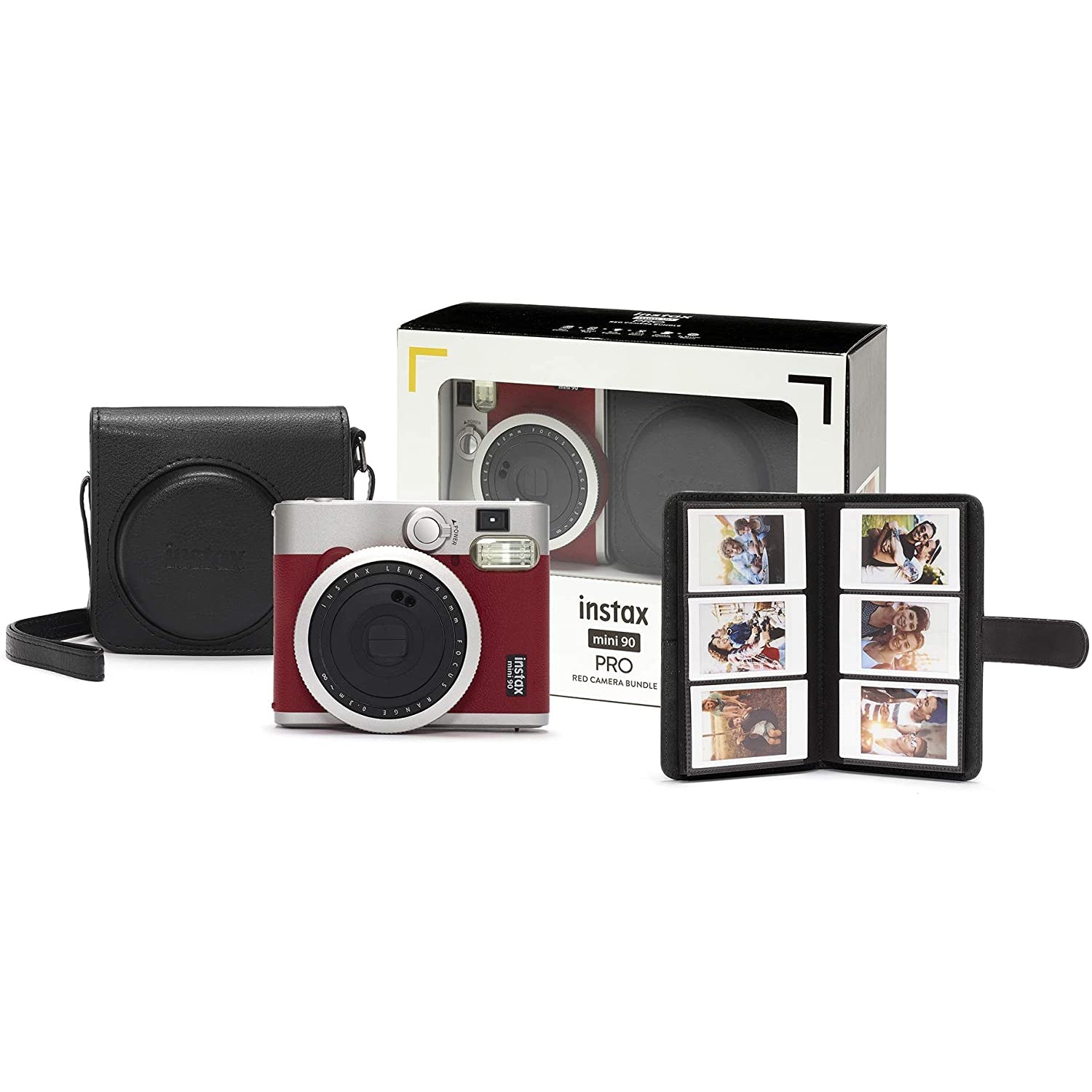 Fujifilm Instax Mini 90 Pro Red Camera Bundle
