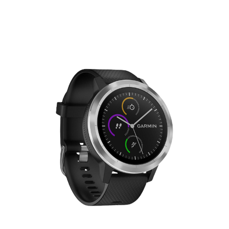 Garmin VivoActive 3 GPS Smartwatch - Black Stainless - NO STRAPS - Excellent