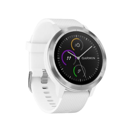 Garmin VivoActive 3 GPS Smartwatch - White Stainless - Refurbished Pristine