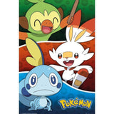 Pokémon Galar Starters Framed Poster