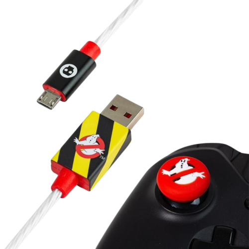 Ghostbusters LED Micro USB Cable & Thumb Grips (PS4 And Xbox One)
