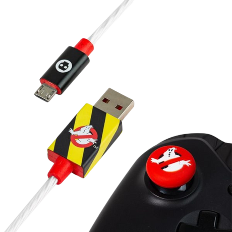 Ghostbusters LED Micro USB Cable & Thumb Grips (PS4 And Xbox One)