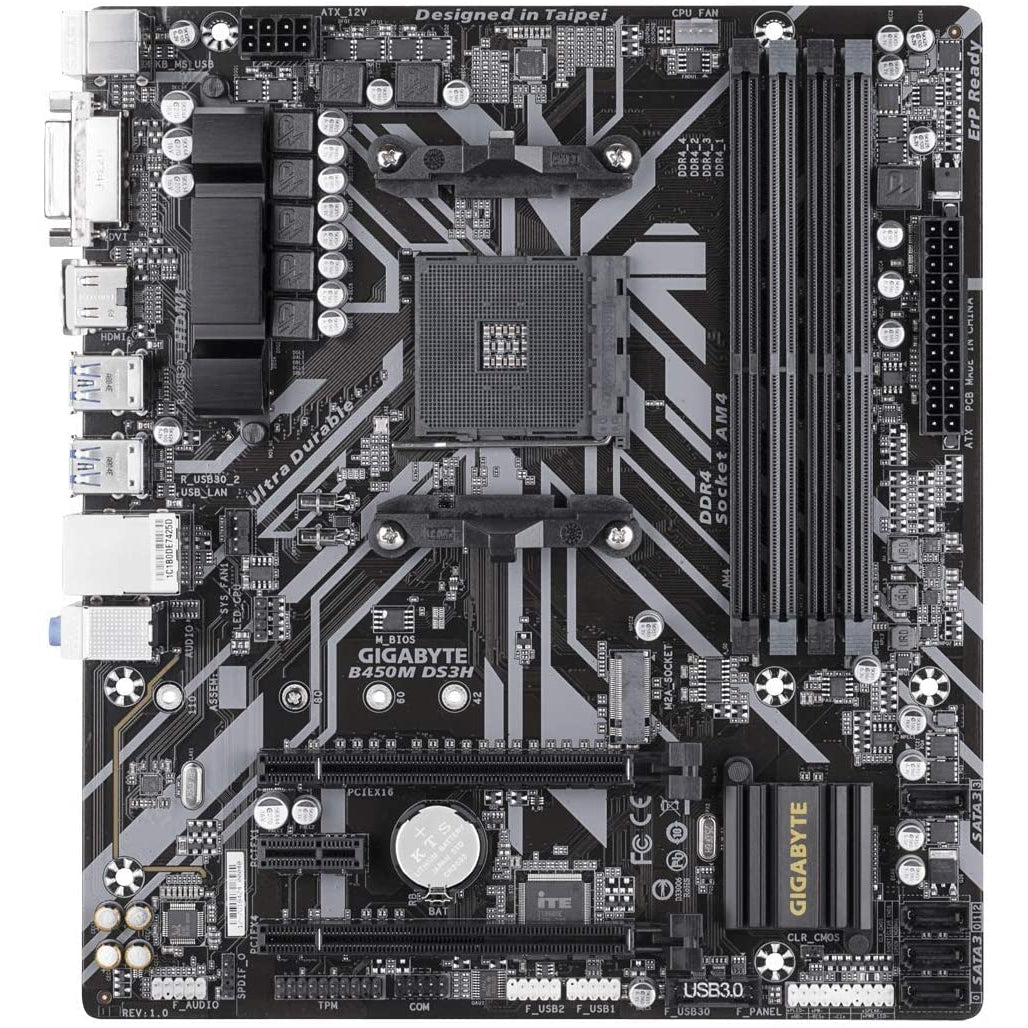 Gigabyte B450M DS3H (Socket AM4/B450/DDR4/S-ATA 600/Micro ATX)