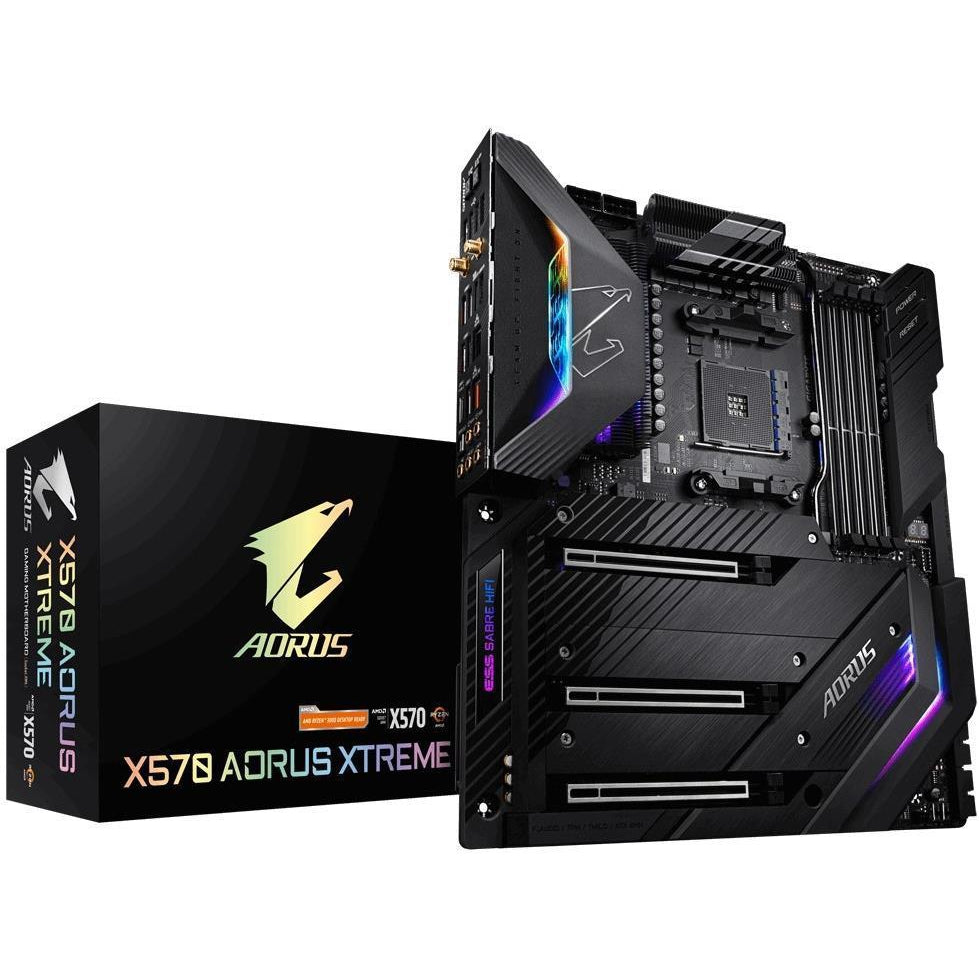 Gigabyte X570 Aorus Xtreme Motherboard with Direct 16 Phases Infineon Digital VRM, Fins-Array Heats, Triple PCIe 4.0 M.2 with Thermal Guardsink,
