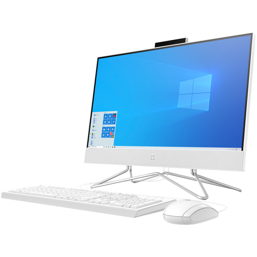 HP 22-df0034na All-in-One Desktop PC, Intel Core i3, 8GB RAM, 256GB SSD, 21.5", Snow White
