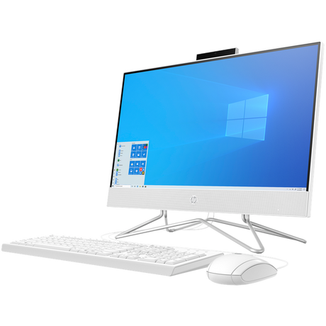HP 22-df0034na All-in-One Desktop PC, Intel Core i3, 8GB RAM, 256GB SSD, 21.5", Snow White