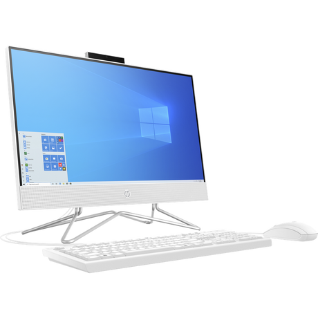 HP 22-df0034na All-in-One Desktop PC, Intel Core i3, 8GB RAM, 256GB SSD, 21.5", Snow White