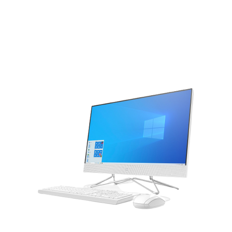 HP 24-df0008na All-in-One Desktop PC, AMD Ryzen 5 Processor, 8GB RAM 256GB SSD 23.8" Full HD - Natural Silver