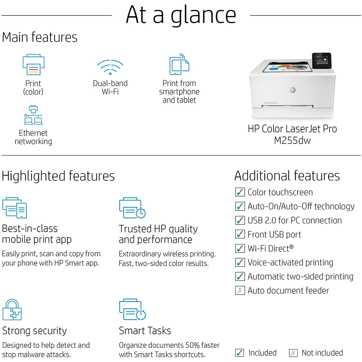 HP Colour LaserJet Pro M255dw Printer