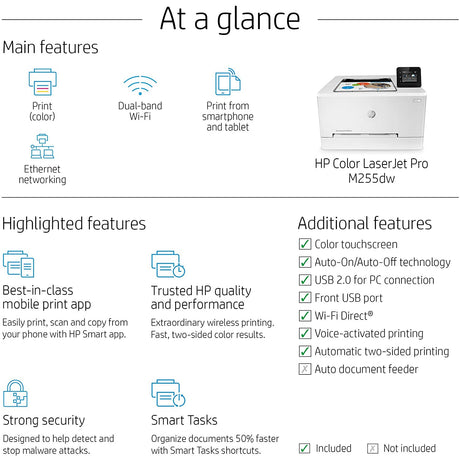 HP Colour LaserJet Pro M255dw Printer