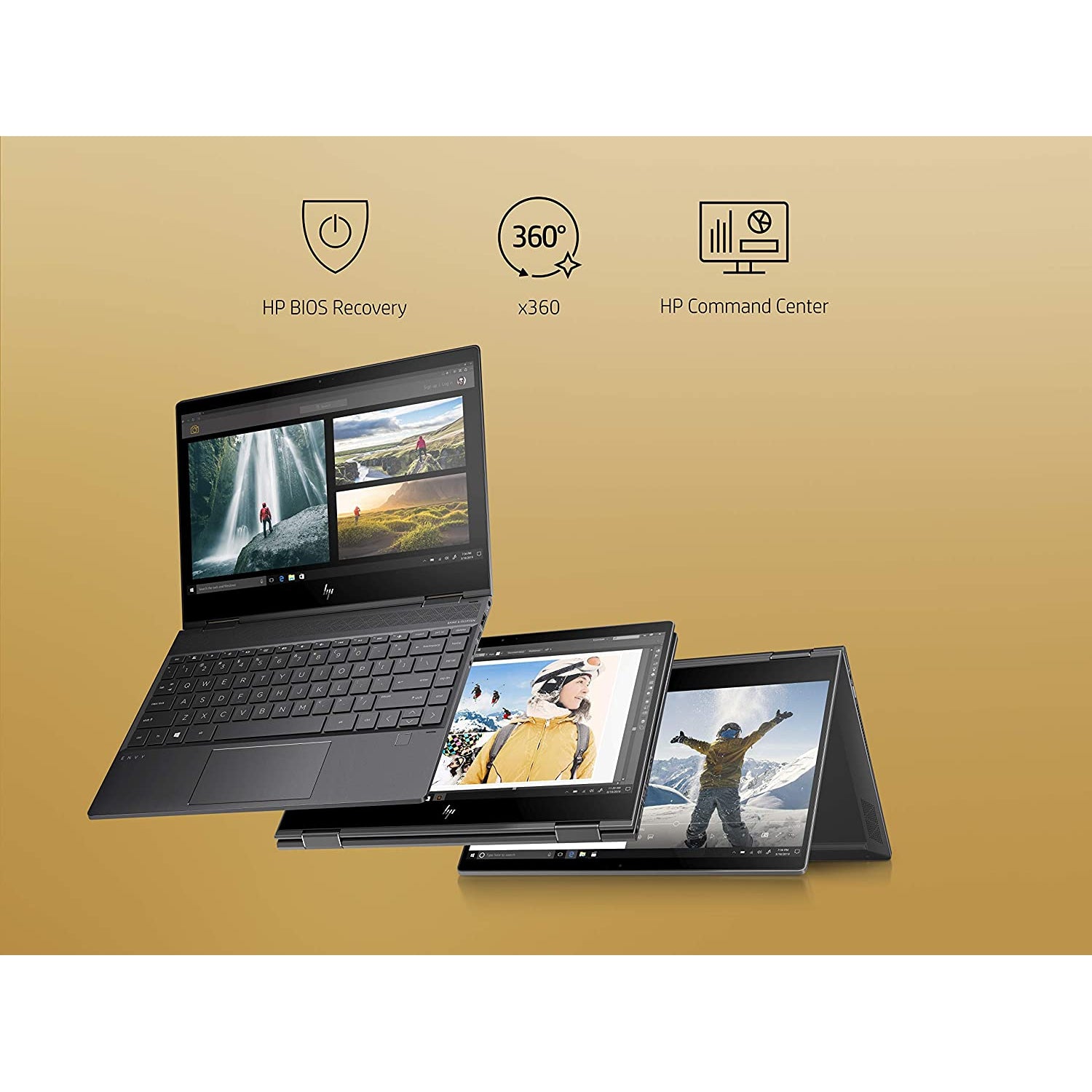 HP ENVY x360 13-ar0001na 13.3 Inch FHD Touch-Screen Convertible Laptop - (Black) (AMD Ryzen 5-3500U Quad Core