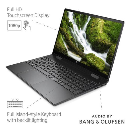 HP ENVY x360 15.6" AMD Ryzen 7 2 in 1 Laptop - 512GB SSD, 16GB RAM, (2R563EA#ABU) - Black