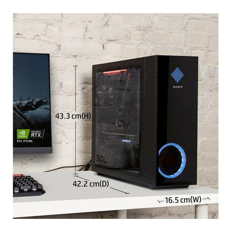 HP OMEN 30L Gaming PC - AMD Ryzen 7, RTX 3070, 16GB RAM, 2 TB HDD & 512 GB SSD 386Z3EA#ABU