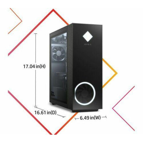 HP OMEN 30L Gaming PC - AMD Ryzen 7 RX 5700, 2TB HDD & 512GB SSD, Black - 9YX60EA