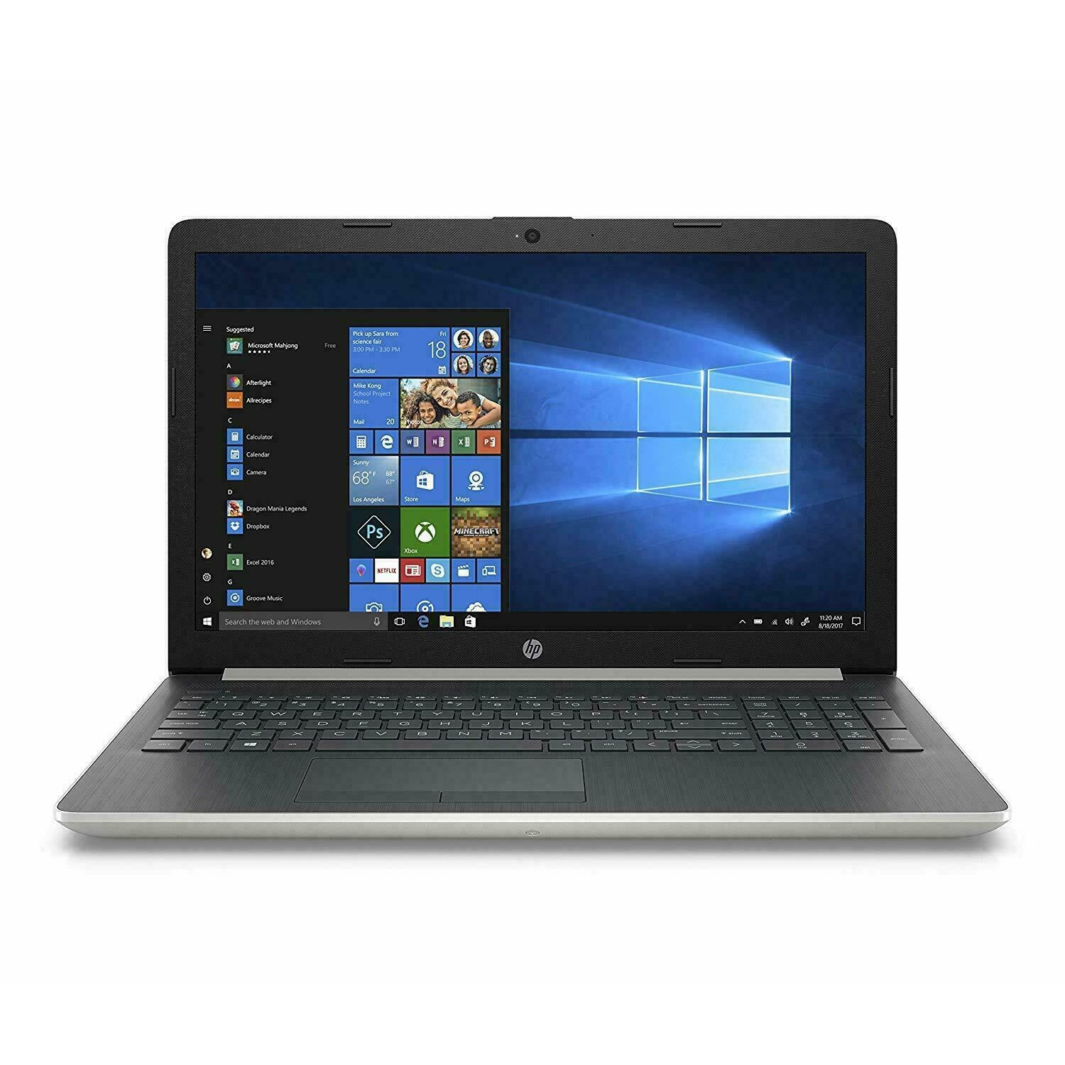HP Pavilion 15-DA0600NA Laptop, 15.6", Intel Core i3-8130U, 4GB, 1TB - Silver