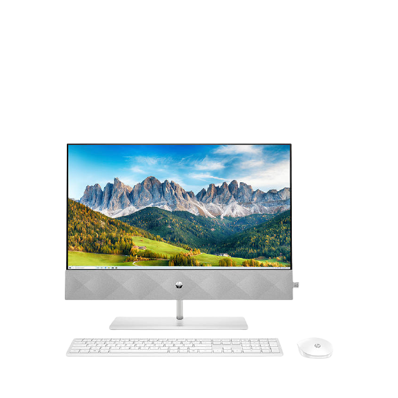 HP Pavilion 24-k0017na All-in-One AMD Ryzen 7-4800 8GB RAM 512GB SSD 23.8" - White - Excellent