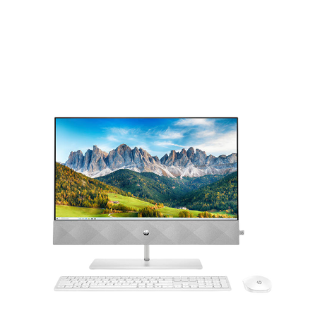 HP Pavilion 24-k0017na All-in-One AMD Ryzen 7-4800 8GB RAM 512GB SSD 23.8" - White - Excellent