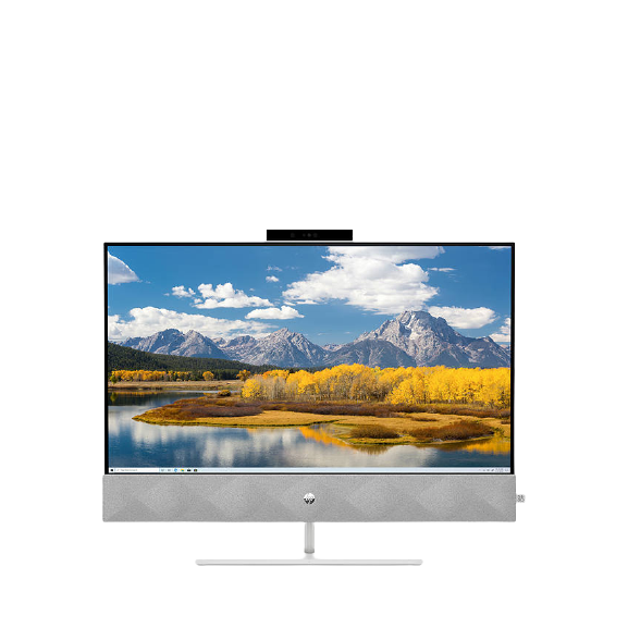 HP Pavilion 27-d0010na All-in-One Desktop PC, Intel Core i7 Processor, 16GB RAM, 512GB SSD, 27" Full HD, Snowflake White