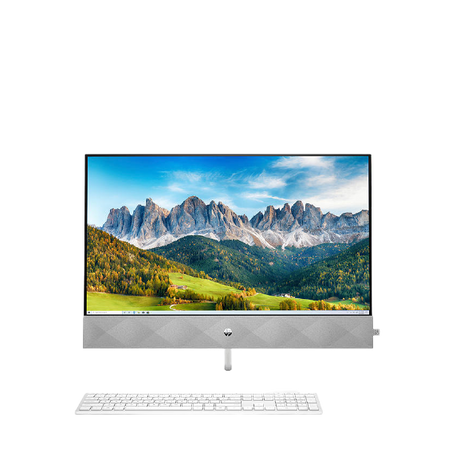 HP Pavilion 27-d0010na All-in-One Desktop PC, Intel Core i7 Processor, 16GB RAM, 512GB SSD, 27" Full HD, Snowflake White