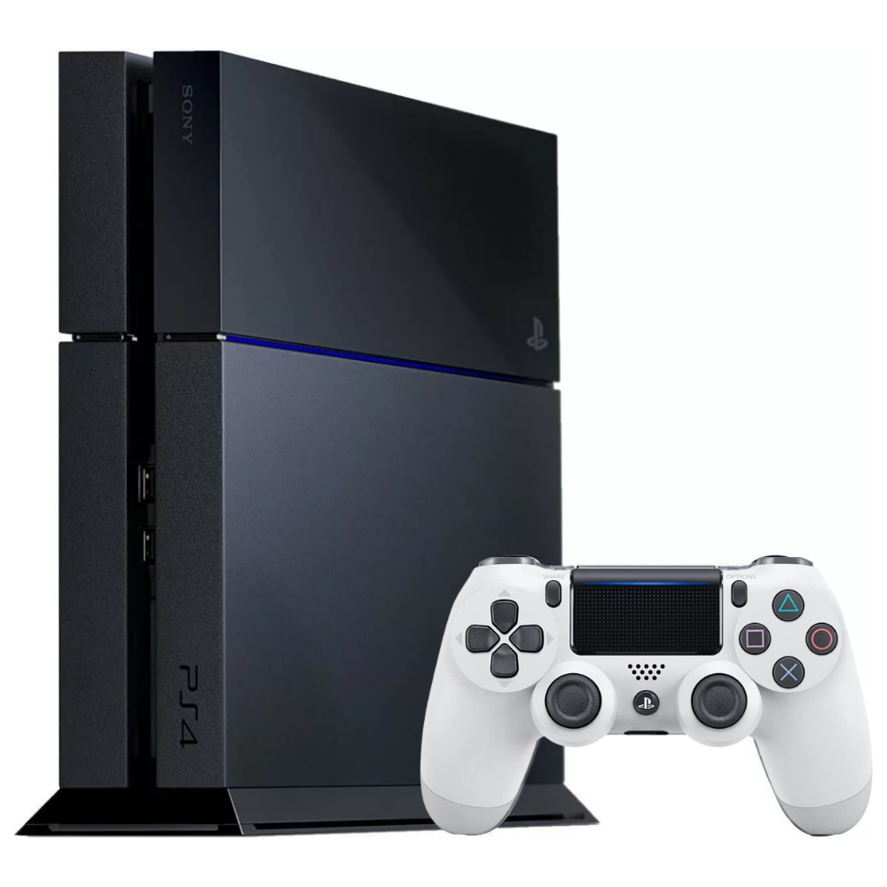 Sony PlayStation 4 Console with White Controller (500GB)