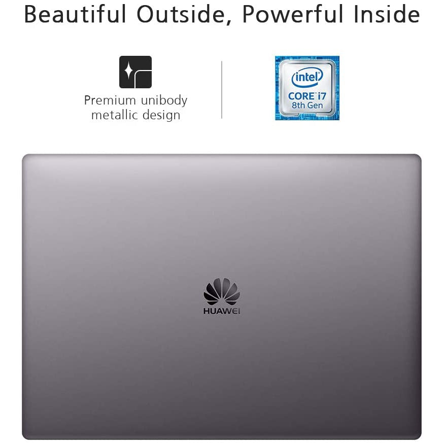 HUAWEI Matebook X PRO, MACH-W19 13.9 Inch Laptop Intel 8th Generation i5-8250U 1.8 GHz, 8 GB RAM, 256GB SDD,Windows 10 Home - Grey