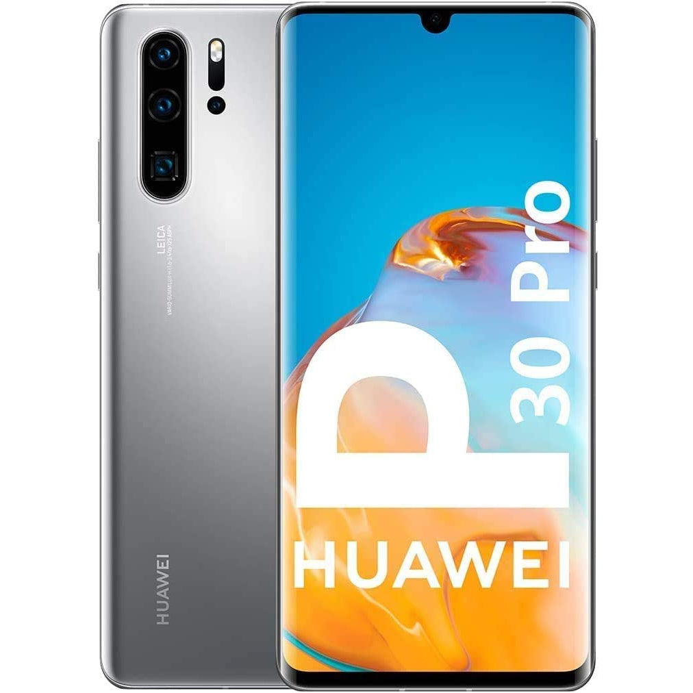 Huawei P30 Pro 2020 Smartphone, Android, 8GB RAM, 6.47", 4G LTE, SIM Free, 256GB, Silver Frost