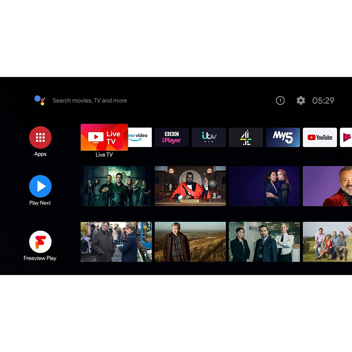 HUMAX Aura Android TV 4K Freeview Play Recorder with Google Assistant and Chromecast - 1TB