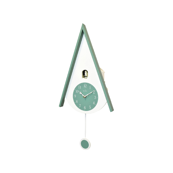 Acctim Isky Chalet Style Cuckoo Wall Clock - White / Green